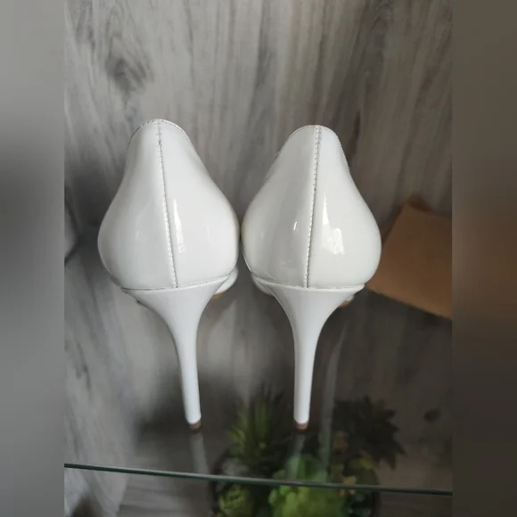 Michael Kors Collection Muse Runway Patent White Women's Heels SZ 37 - Picture 5 of 10